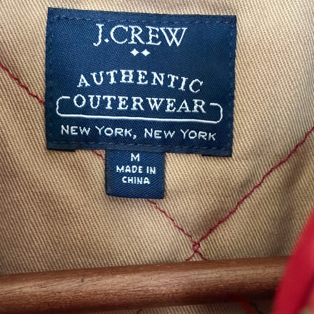 Women’s JCrew authentic outerwear red quilted vest medium - Picture 4 of 5